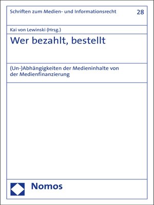cover image of Wer bezahlt, bestellt